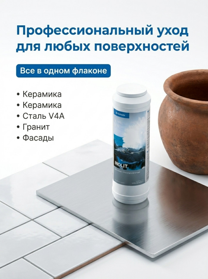 Фотография Камень и плитка - Порошок для чистки камня и плитки "Инолит"